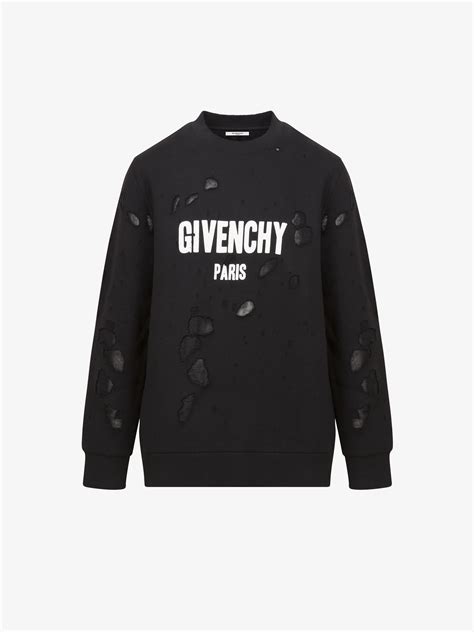 givenchy paris sweatshirt destroyed.